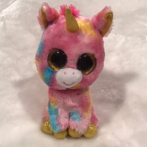 TY Beanie Boo Unicorn Bean Bag Plush Stuffed Animal - Picture 1 of 9